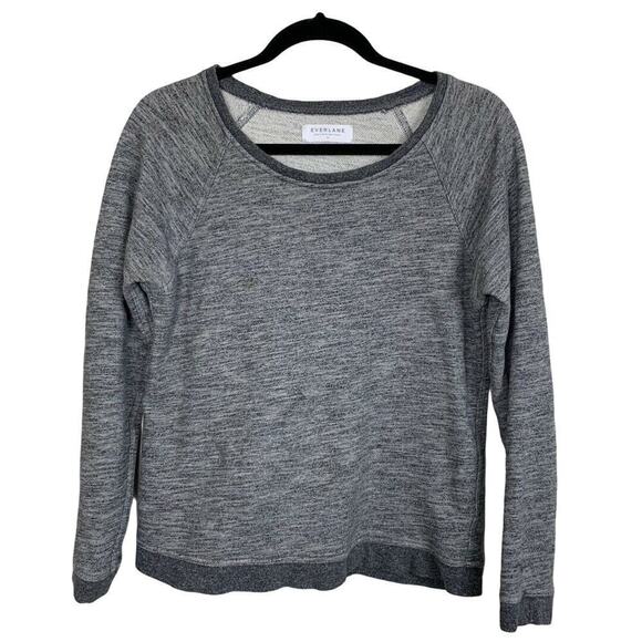 Everlane Scoop‎ Neck Fleece Heather Long Sleeve Top - Picture 1 of 6